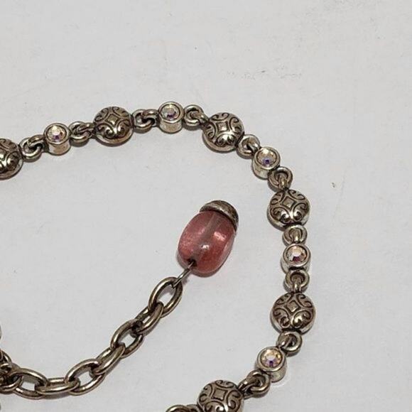 BRIGHTON VINTAGE jeweled heart charm bracelet - Picture 3 of 5